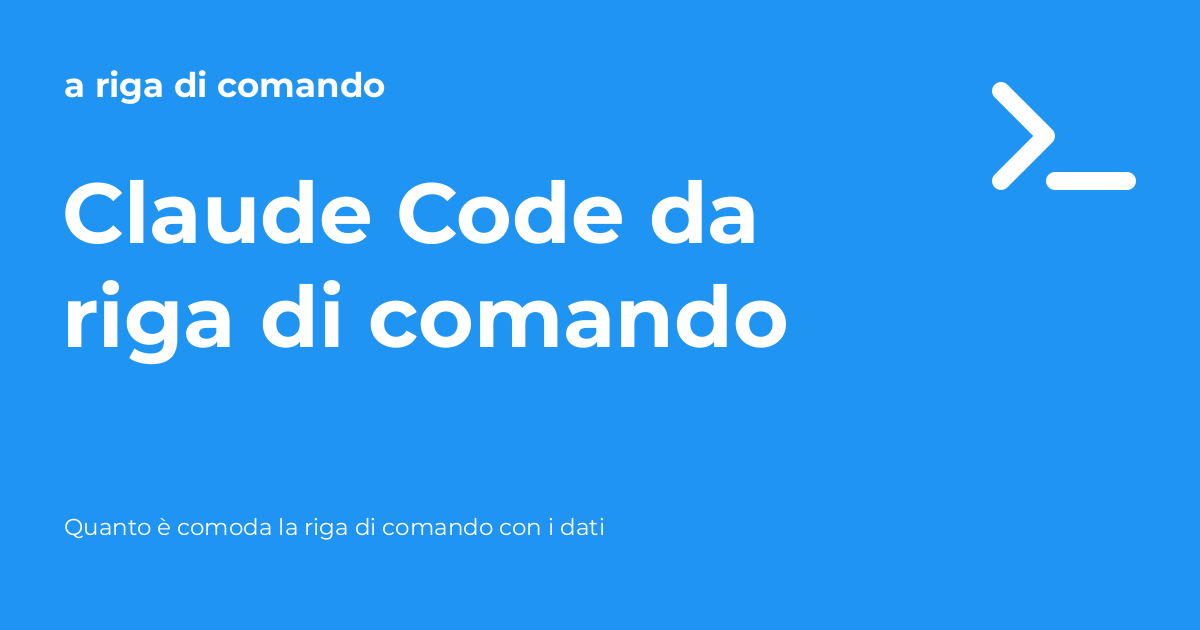 Claude Code da riga di comando - a riga di comando